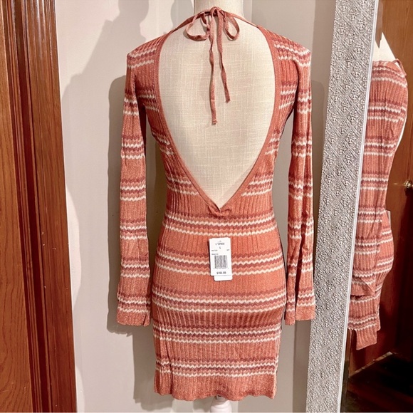 L*SPACE Waloma Shimmer Striped Cover-Up Mini Dress Anthropologie Boho Large - Picture 14 of 16